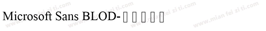 Microsoft Sans BLOD字体转换